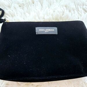 DOLCE & GABBANA Beauty Cosmetic Bag Parfums Black Velvet Size 8.5x6x3.